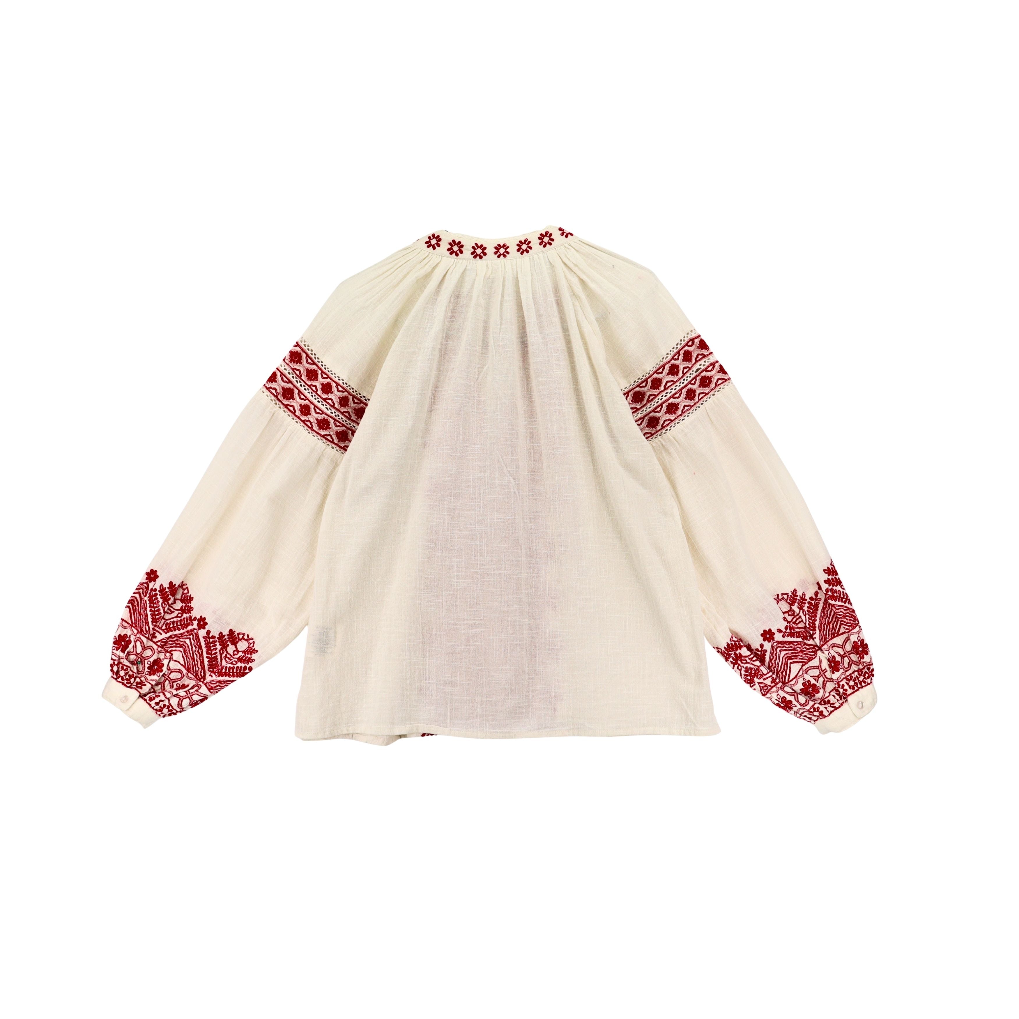 【新品未使用】Apolina Myra Blouse 2-3y Maison Hotel Red Poppy-Anthonella Shirt – Cody & Sioux
