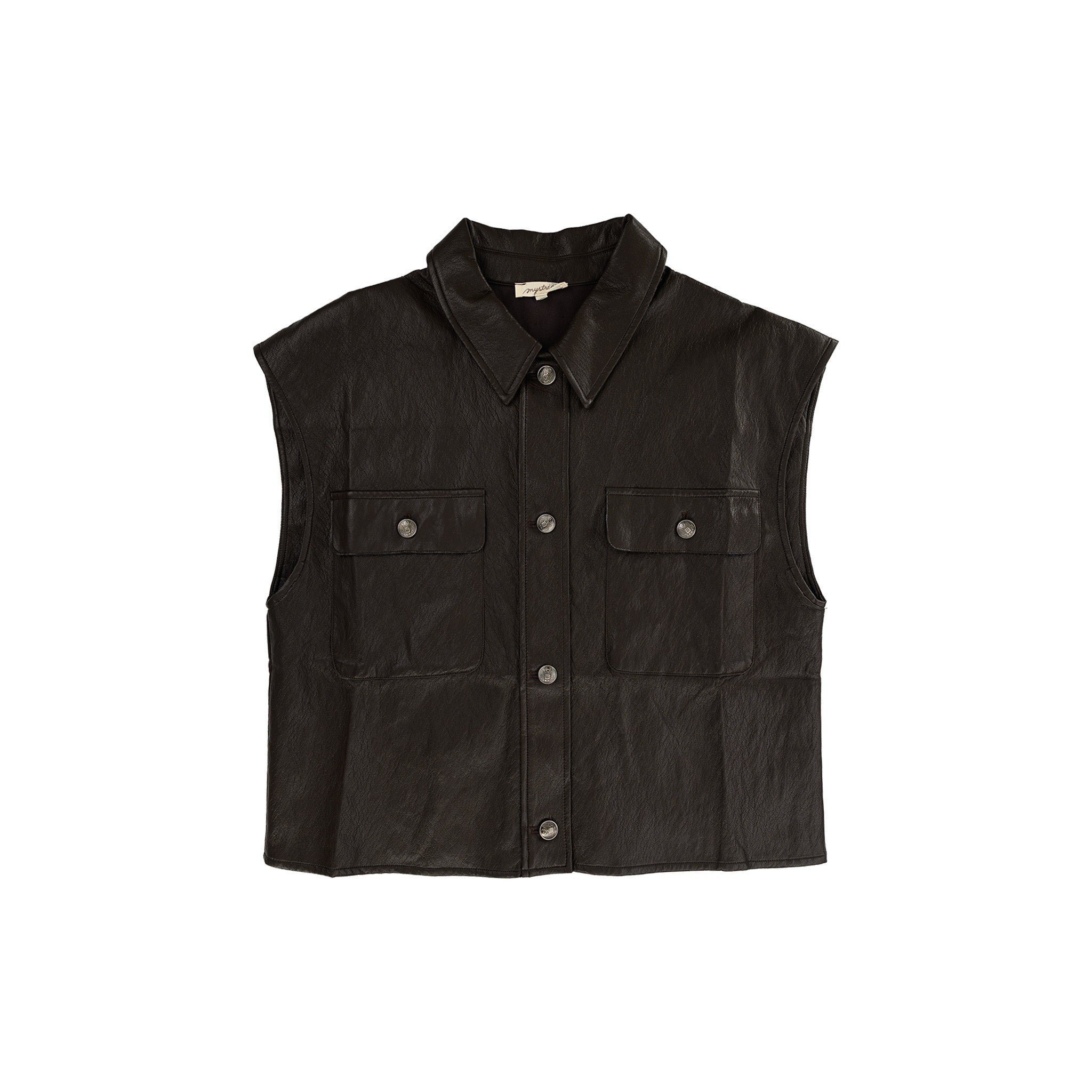MYSTREE Faux Leather Vest – Cody & Sioux