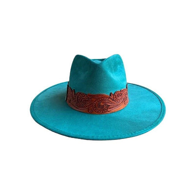 CHIDA FRIDA Stevie Hat with Hand Tooled Leather Band
