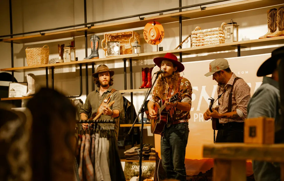 Live band performing in the store